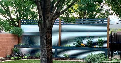 Take the help of this tutorial to replicate this idea. DIY Farmhouse Corrugated Metal Fence & Planter Box Build ...