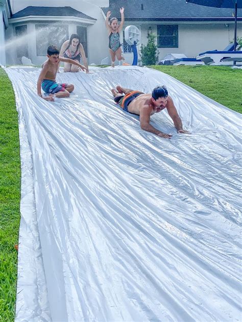 Diy Jumbo Slip And Slides — Making Me Too Summer Backyard Parties Best Slip And Slide Slip