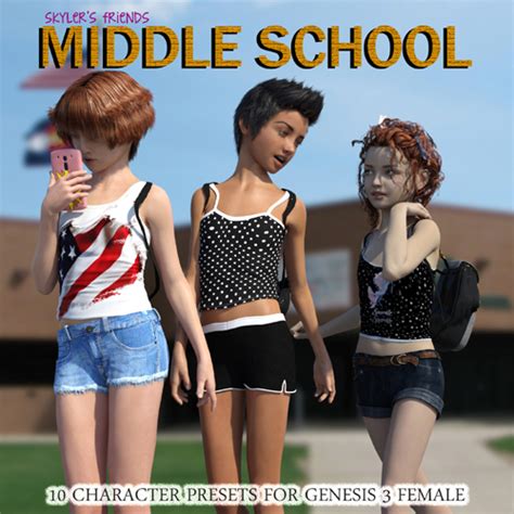 Skylers Friends Middle School Daz3d And Poses Stuffs Download Free Discussion About 3d Design