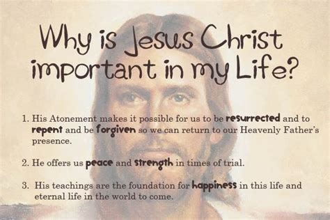 Why Is Jesus Christ Important In My Life January Yw Lesson Ideas