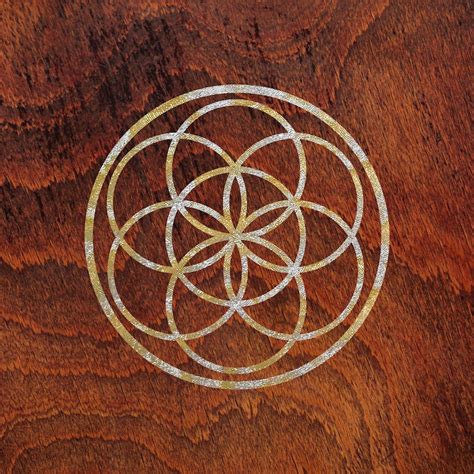 Seed Of Life Sacred Geometry Die Cut Decalsticker Gold Foil Etsy