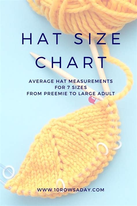 Hat Size Chart - Free Download | 10 rows a day in 2020 | Hat size chart ...