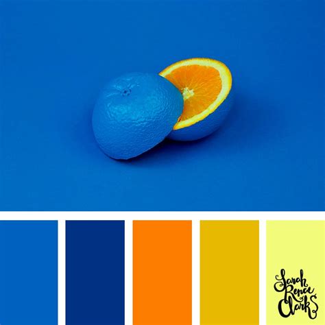 Color Palette Blue Orange Yellow Sarah Renae Clark Coloring