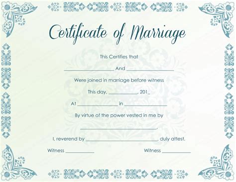 Blank Marriage Certificate Template Best Template Ideas