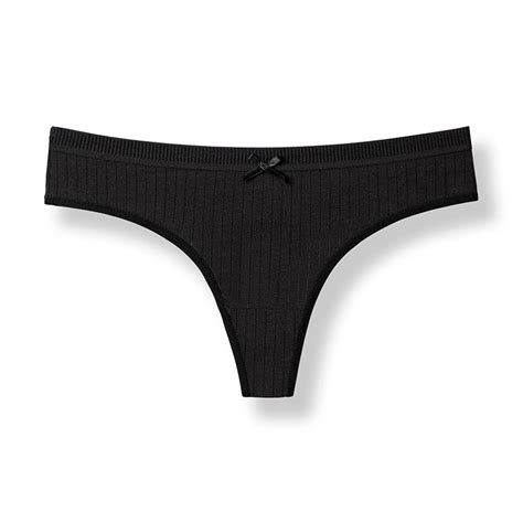 Buy Sexy G String Cotton Panties Women Cotton Briefs With Bow Underwear Lady Intimates Seamless
