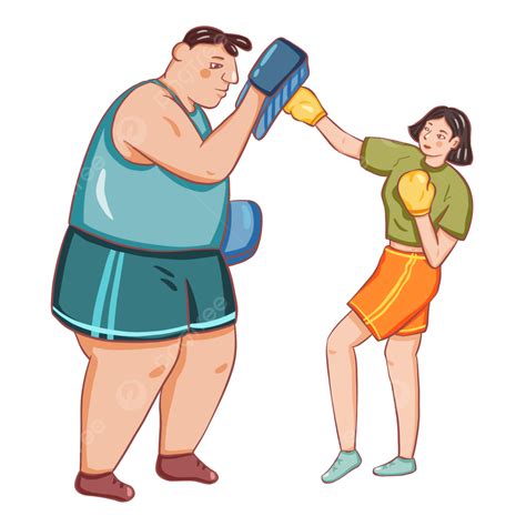 Coach Clipart Transparent Png Hd Boxing Girl And Coach National