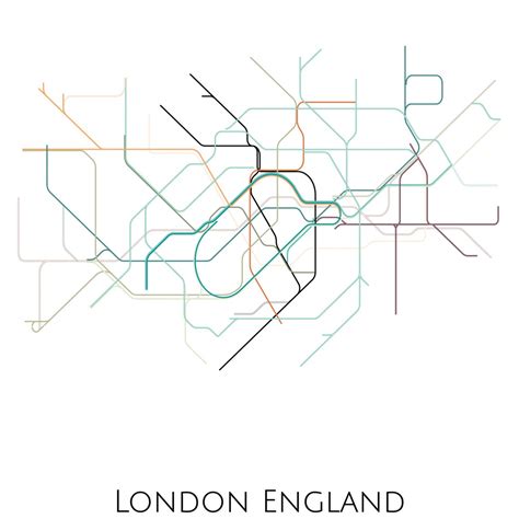 London Underground London Tube Map Transit Map London Art Etsy Uk