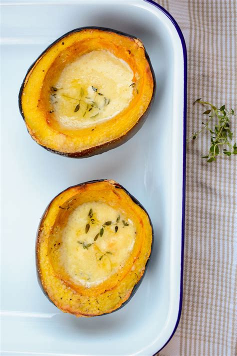 Creamy Acorn Squash Rooted Kitchen Recipe Acorn Squash Food Recipes