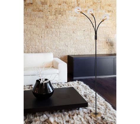 Lampadaire LED Design Eddy - H. 190 Cm - Noir Et Doré - Lampadaire BUT