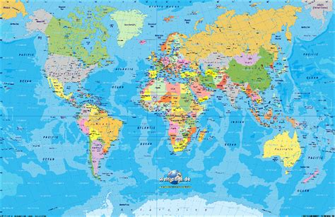 Carte Géographique Du Monde Avec Nom Des Pays