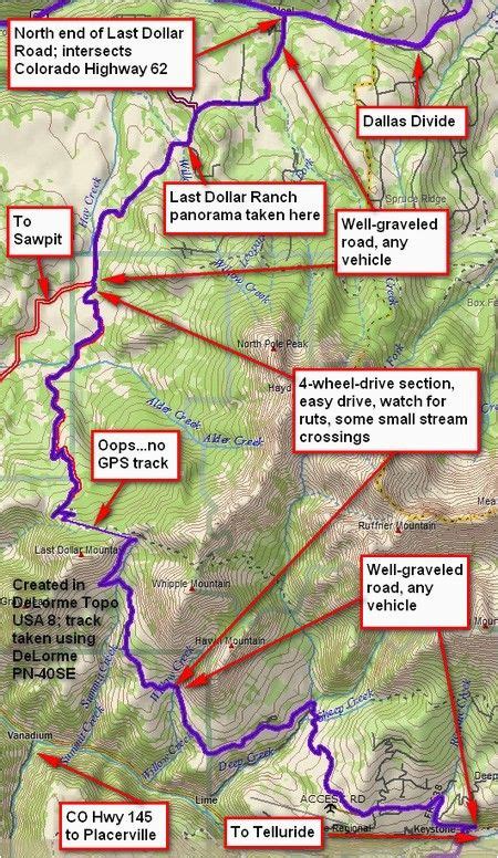 Map Of Telluride Colorado Area Secretmuseum
