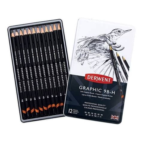 Derwent Graphic Set Of 12 Soft Drawing Pencils Jerrys Artarama