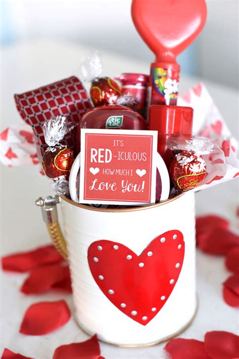 Unique gifts for him valentines day. Cute Valentine's Day Gift Idea: RED-iculous Basket