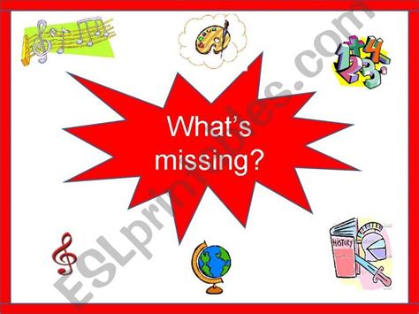 Esl English Powerpoints What´s Missing Game