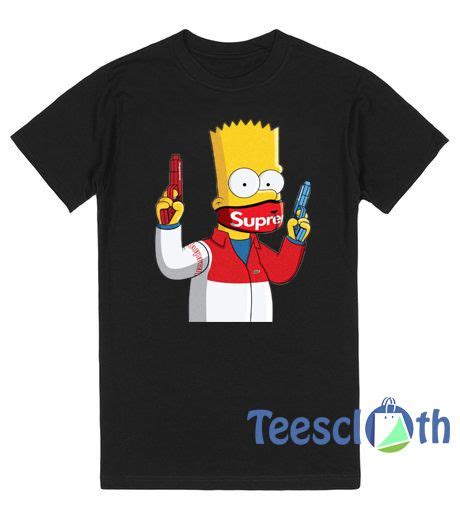 Bart Simpson Gang Supreme T Shirt For Men Women And Youth Supreme T Shirt Mens Tshirts Cheap