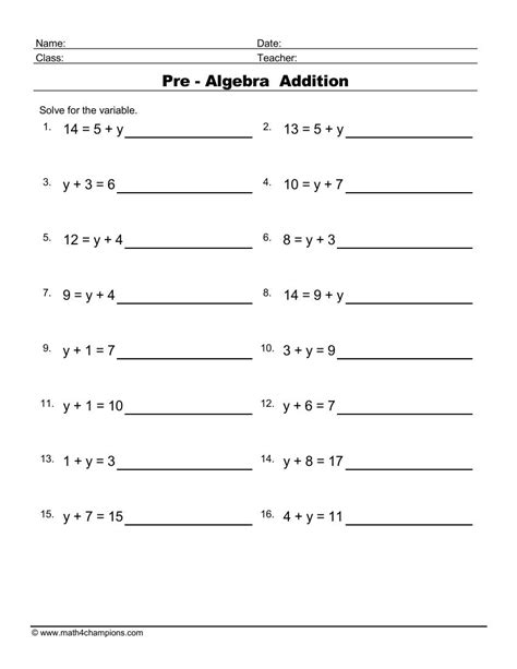 Algebra Worksheets Pdf Adorable Free Worksheets Grade 7 Math About