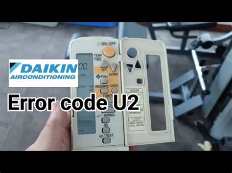 Daikin How To Rectify Error Code U2 YouTube