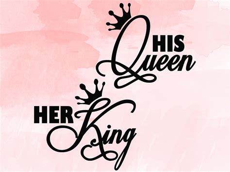Her King Svg His Queen Svg King And Queen Svg Svg Design
