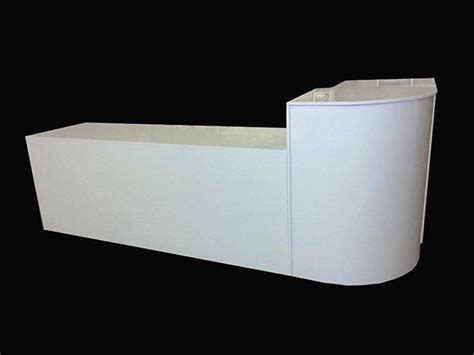 Ref 0602 High Gloss White Designers Curved Reception Desk