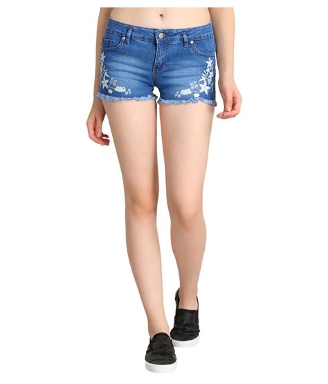 Buy Overs Denim Hot Pants Blue Online At Best Prices In India Snapdeal