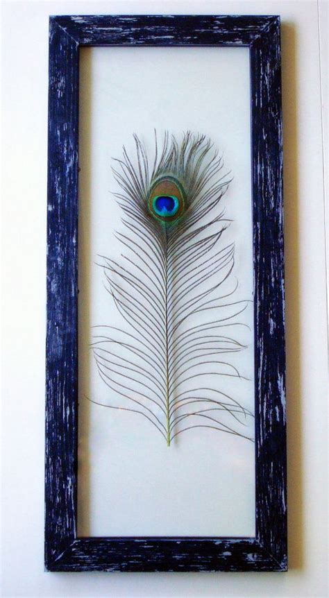 Genuine Peacock Feather Framed Wall Art Etsy Feather Wall Decor Peacock Crafts Feather Decor