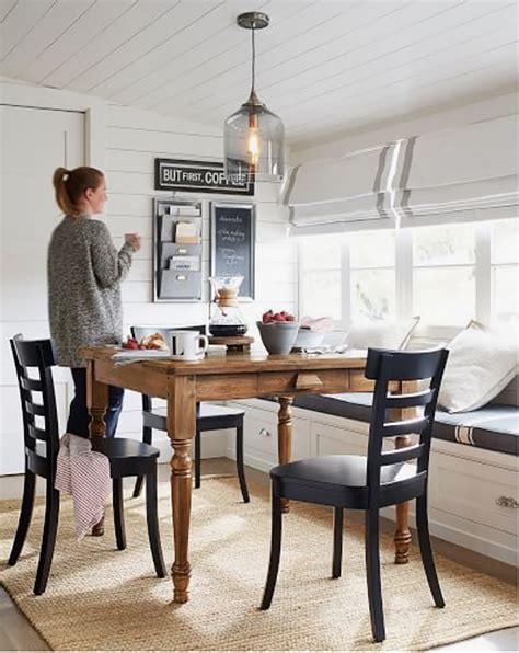 Linon carlton casual black storage bench. How To Design A Beautiful Kitchen Banquette Pottery Barn ...