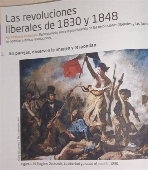 Las Revoluciones Liberales De 1830 Y 1848 ¿que Objetos Aporta En Las Manos La Mujer Que Esta