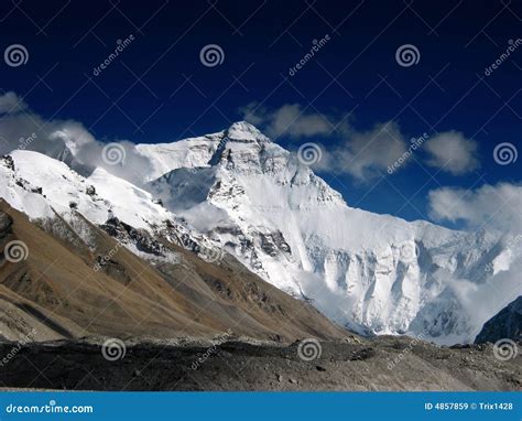 The North Face Of Mt Everest Stock Image Image Of Blue Pure 4857859