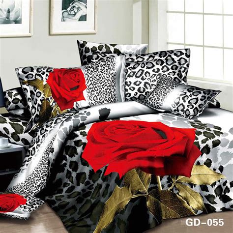 Sexy Red Rose Flower Bedding Sets Full Queen Cal King Size Bedspreads