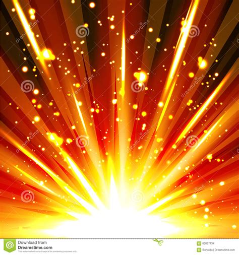 Colourful Abstract Explosion Background Template With Sparks Vector