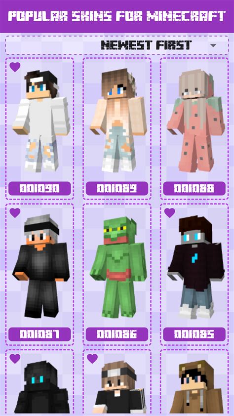 Popular Skins For Minecraft Peamazonitappstore For Android