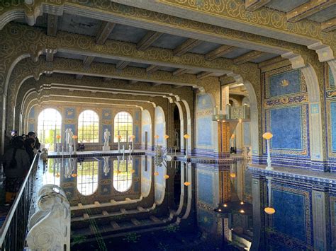 The Hearst Castle Roman Pool Is Covered Floor To Ceiling W 1″ Square