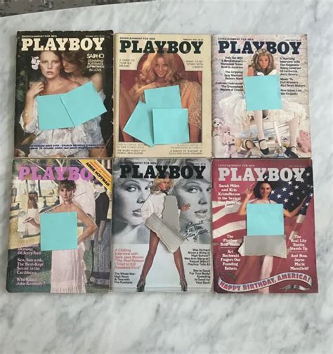 Lot Of Vintage S Playboy Magazines W Centerfolds Full Year Run