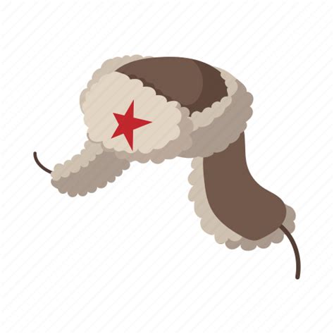 Cap Cartoon Ear Flap Fur Hat Russian Winter Icon Download On