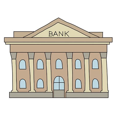 How To Draw A Bank Easy Drawing Tutorial For Kids