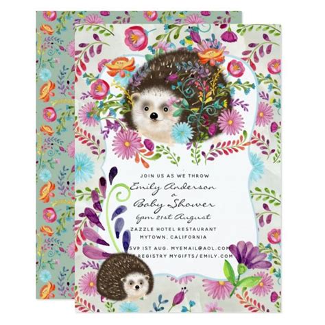 We did not find results for: Woodland Hedgehog Baby Shower Invites Folk Flowers Custom ...