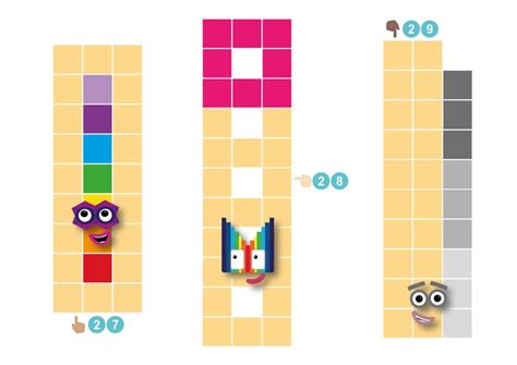 Numberblocks Face Stickers 20 29 Instant Download Pdf Png Etsy Canada