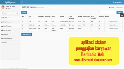 Contoh Web Penggajian Karyawan Beinyu