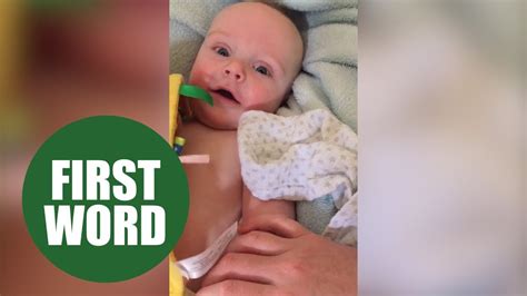 Adorable Video Shows Baby Saying First Words Youtube