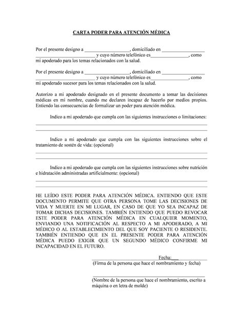 Carta Poder Form Fill Out And Sign Printable Pdf Template Signnow