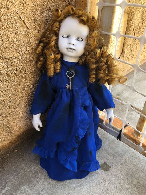 OOAK Cute Key Girl Creepy Horror Doll Art By Christie Creepydolls