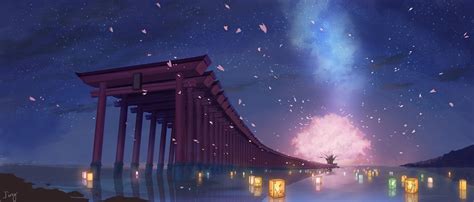 15 Cherry Blossom Night Anime Wallpaper Tachi Wallpaper