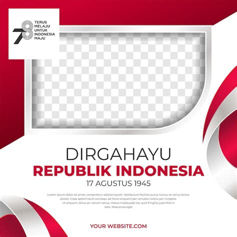 Twibbon Banner Modelo De Dia Da Independência Da Indonésia Feliz República Indonésia Dia Da
