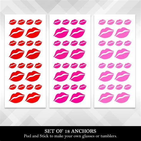 Lip Decal Sheet Decorative Lips Set Lip Stickers Diy Etsy Decal