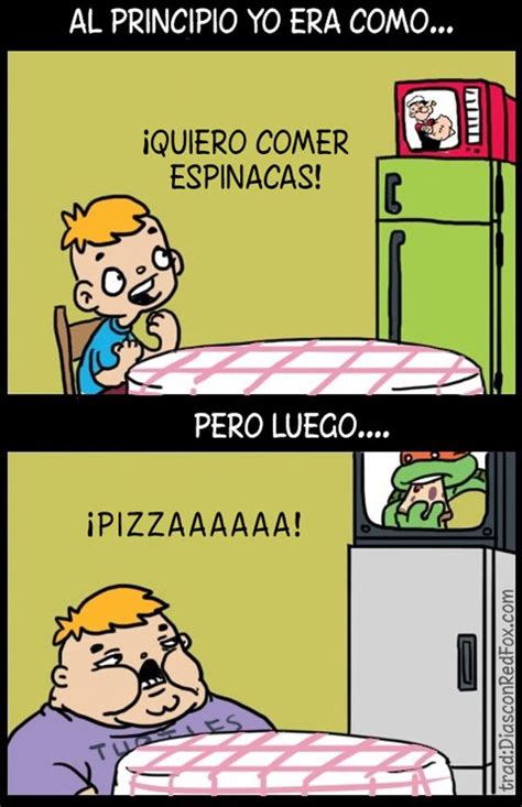 la influencia de la tv en la comida chiste en español humor grafico humor en español