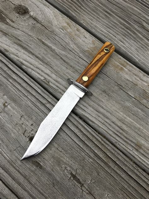 Vintage Fixed Blade Knife With Custom Leather Sheath