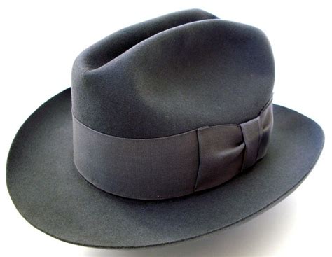 Vintage 1920s Stetson Select Quality 7 18 Mens Gray Fedora Hat Feat