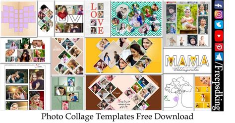 Photo Collage Templates For Photoshop Free Download