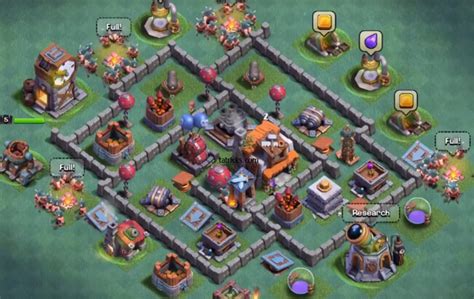 When the builder hall is upgraded to this point, you can access all structures of the same level by unlocking also the first hero of the island, the war machine. Builder Hall 5 Base,Bh5 | Clash of clans, Clan, Layout