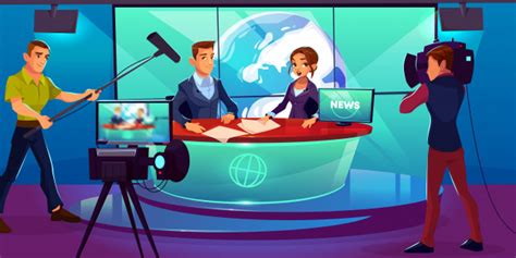 Stále aktuálny tv program pre vašu obľúbenú stanicu. Estúdio de tv com reportagem de apresentadores de ...